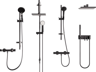 现代金属淋浴花洒