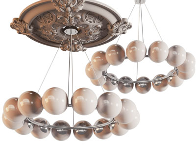 法式圆形灯盘 吊灯