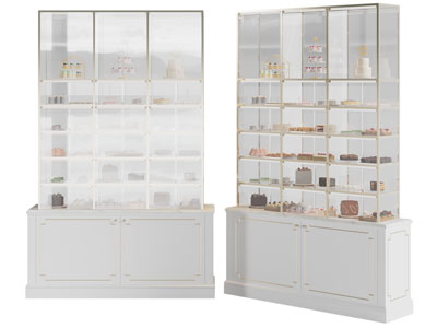 现代玻璃甜点展柜 货架