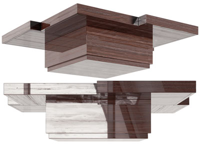 现代实木异形茶几3d模型 现代实木异形茶几