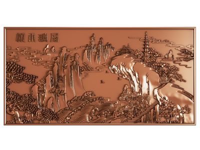 新中式浮雕 装饰挂画3d模型 新中式浮雕 装饰挂画