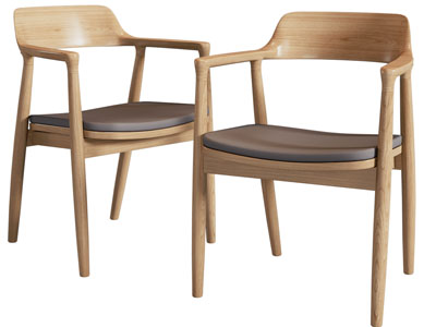 新中式实木休闲椅子 餐椅