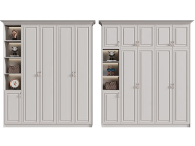 欧式衣柜3d模型 欧式衣柜