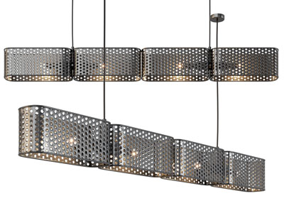 现代金属镂空灯罩吊灯