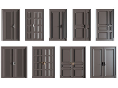 现代双开门 子母入户平开门