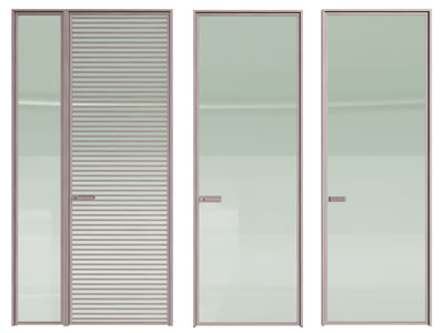 现代玻璃平开门