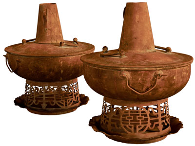 现代铜制火锅 锅具