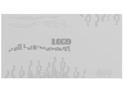 现代芯片剪影背景墙3d模型 现代芯片剪影背景墙