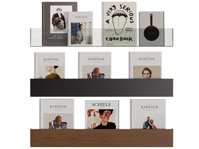 现代墙面书本杂志收纳架