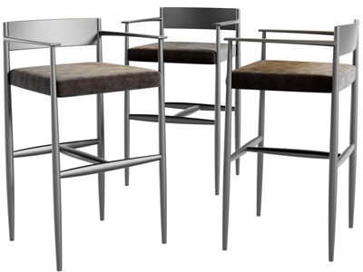 新中式方形吧椅