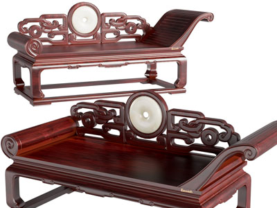 中式红木贵妃椅 美人榻 双人沙发