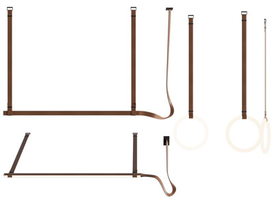 现代皮带造的吊灯