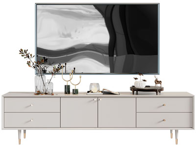 现代电视柜 电视机