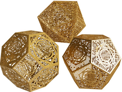 新中式镂空多边形雕塑摆件3d模型 新中式镂空多边形雕塑摆件