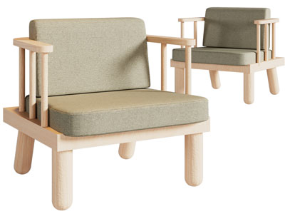 侘寂风休闲椅子