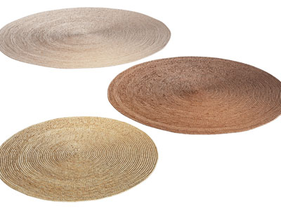 侘寂风圆形草编地毯3d模型 侘寂风圆形草编地毯