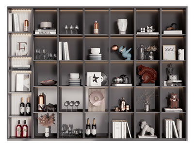 现代开放式装饰柜