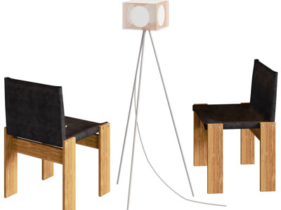 现代休闲椅子 落地灯