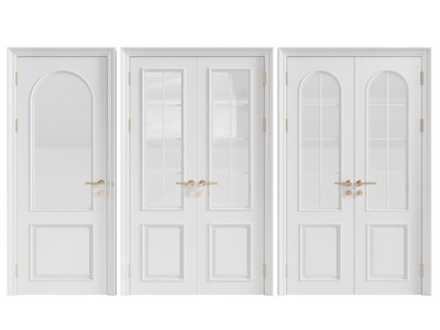 法式玻璃双开门 平开门