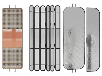 现代花纹玻璃屏风