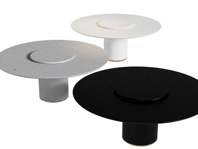 现代圆形茶几3d模型 现代圆形茶几