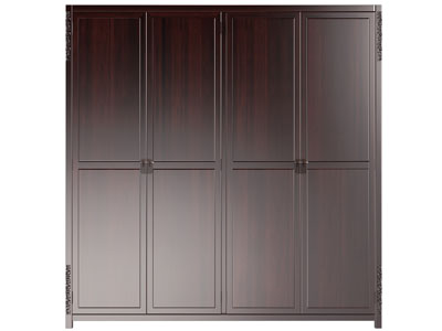 现代实木衣柜3d模型 现代实木衣柜