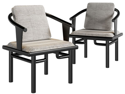 新中式休闲椅子 扶手椅子