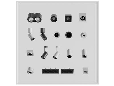 侘寂风可转向筒灯射灯 格栅灯