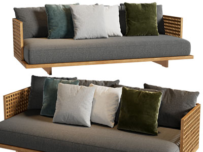 侘寂风多人沙发