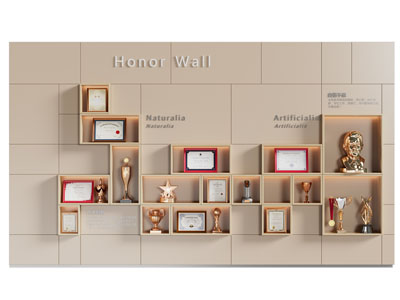 现代企业荣誉背景墙3d模型 现代企业荣誉背景墙