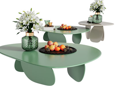 现代异形茶几3d模型 现代异形茶几