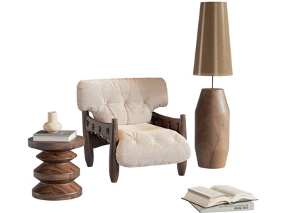 现代休闲椅子 落地灯