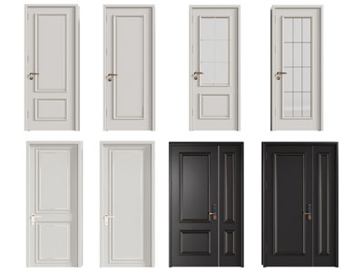 简欧单扇 入户子母平开门