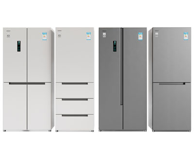 现代双开门 上门电冰箱3d模型 现代双开门 上门电冰箱