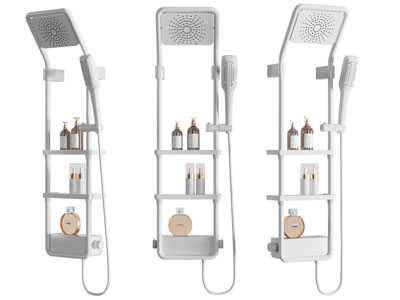 现代可收纳的淋浴花洒