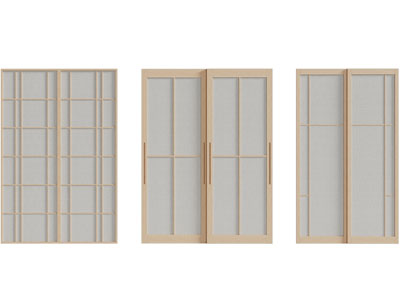 日式实木边框的推拉门