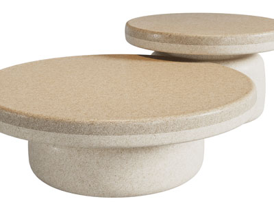 现代圆形拼接茶几3d模型 现代圆形拼接茶几