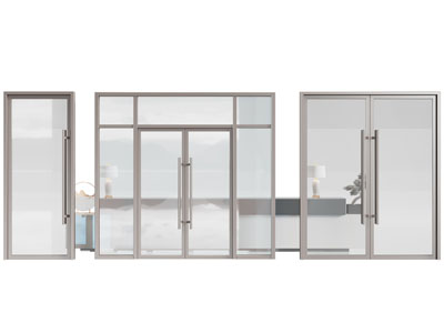 现代玻璃双开门 大门