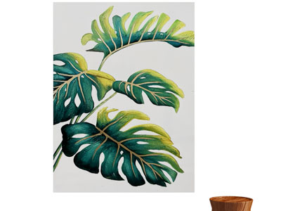北欧植物装饰挂画3d模型 北欧植物装饰挂画