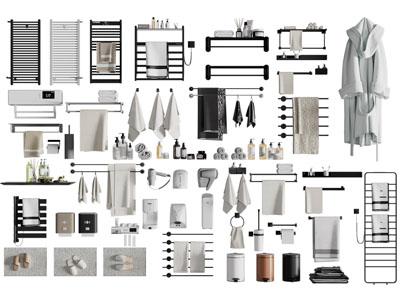 现代毛巾 浴室架 卫浴小件