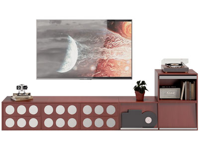 现代电视柜 电视机