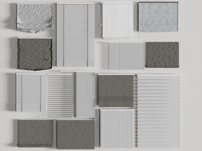 现代罗马帘 拉帘 百叶窗帘3d模型 现代罗马帘 拉帘 百叶窗帘