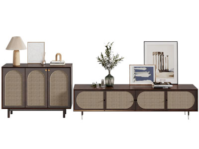 现代实木电视柜 边柜 玄关柜