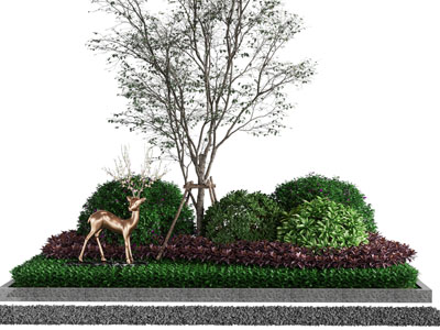 现代城市花坛灌木景观园艺小品