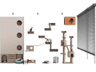 现代猫爬架 猫玩具 猫房子 宠物用品
