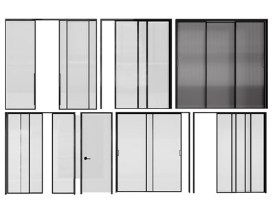 现代玻璃推拉门