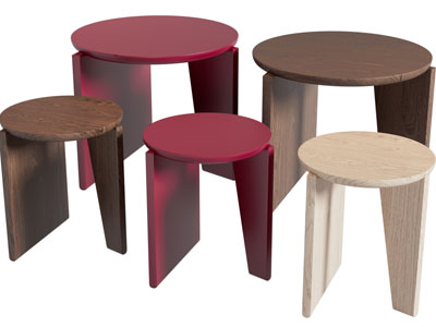 现代实木圆形凳子
