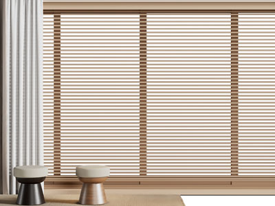 现代木质百叶窗帘3d模型 现代木质百叶窗帘