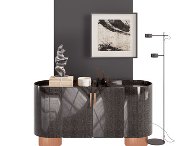 现代玄关柜 摆件组合