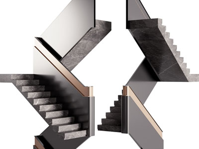 现代旋转楼梯3d模型 现代旋转楼梯